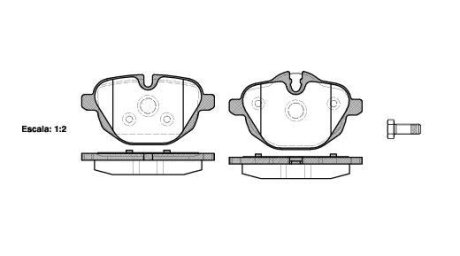 Колодки тормозные диск. задн. (Remsa) BMW 5 (E60), 5 (F10), 7 (G11), X3 (F25) (P15213.00) WOKING P1521300