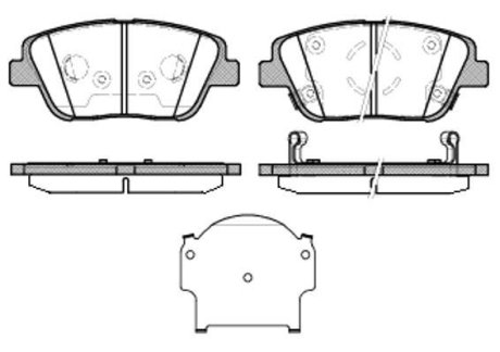 Колодки гальмівний диск. перед. (Remsa) Hyundai Nf v 2.0 05-10,Kia Optima 1.7 10- (P15233.02) WOKING P1523302