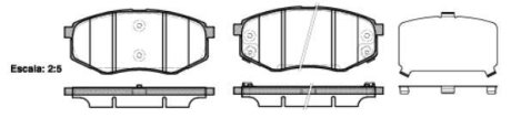 Колодки гальмівний диск. перед. (Remsa) Hyundai Ix20 1.4 10-,Hyundai Ix20 1.6 10- (P15263.02) WOKING P1526302