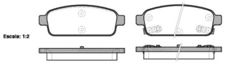 Колодки гальмівний диск. задн. (Remsa) Chevrolet Cruze I, Orlando, Trax I, Opel Astra J, Zafira C, Mokka A (P15323.02) WOKING P1532302