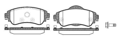 Колодки гальмівний диск. перед. (Remsa) PSA C4 II 09> 14> (P15643.08) WOKING P1564308