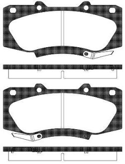 Колодки тормозные диск. перед. (Remsa) Toyota Hilux 08>15 (P15683.04) WOKING P1568304