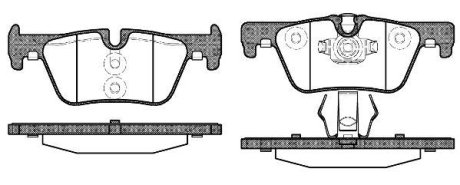 Колодки тормозные диск. задн. (Remsa) BMW 3F30 1F20 (P15763.00) WOKING P1576300