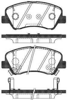 Колодки тормозные диск. перед. (Remsa) Hyundai Accent (10-), i20 (14-), Ki WOKING P1588302