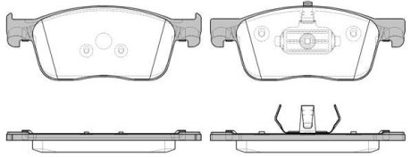 Колодки гальмівний диск. перед. (Remsa) Peugeot Expert III (16-),Citroen Jumpy III (16-), Opel Vivaro C (19-) (P16193.00) WOKING P1619300