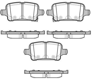 Колодки тормозные диск. задн. (Remsa) Opel Astra k 1.0 15-,Opel Astra k 1.4 15- (P17283.02) WOKING P1728302