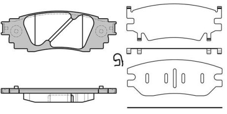 Колодки гальмівний диск. задн. (Remsa) Lexus RX UX ES, Toyota Camry V70, Rav4 V (P17363.10) WOKING P1736310