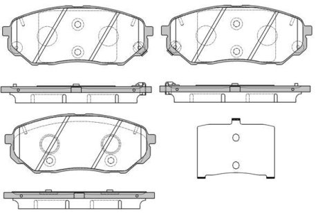 Колодки гальмівний диск. перед. (Remsa) Kia Sorento III 15> (P17613.02) WOKING P1761302