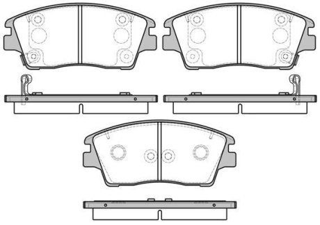 Колодки тормозные диск. перед. (Remsa) Hyundai Tucson 1.6 15-,Hyundai Tucson 1.7 15- (P17763.02) WOKING P1776302 (фото 1)