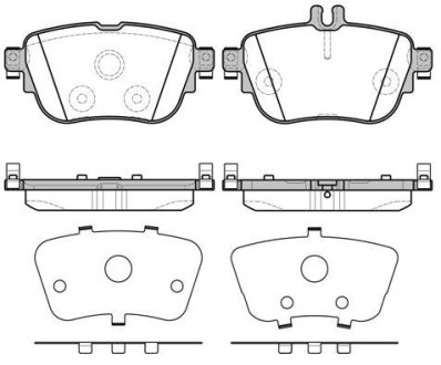 Колодки тормозные диск. задн. (Remsa) MB E-class (W213) (16-) (P17993.00) WOKING P1799300