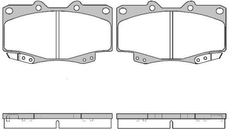 Колодки гальмівний диск. перед. (Remsa) Toyota Hilux 97>05, 05>15 (P2153.22) WOKING P215322