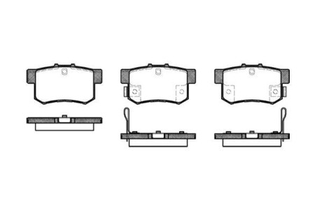 Тормозные колодки зад. Civic 98-/Accord 90-03 (Akebono) WOKING P2253.22