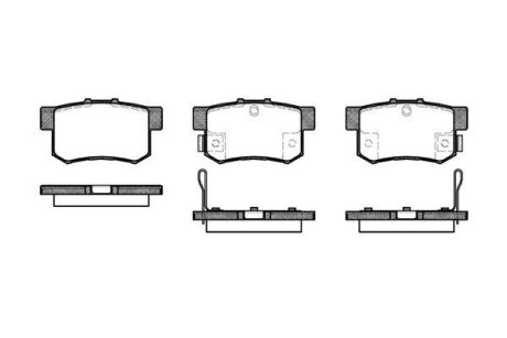 Колодки тормозные диск. задн. (Remsa) Honda Accord vii 2.0 03-12,Honda Accord vii 2.2 03-12 (P2253.32) WOKING P225332