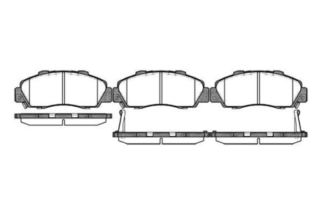 Гальмівні колодки пер. Legend/Accord/Shuttle/CR-V/Civic 93-05 WOKING P2513.32