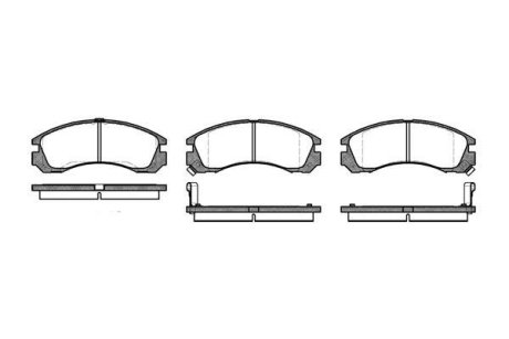 Колодки тормозные диск. перед. (Remsa) Citroen C-crosser 2.0 07-,Citroen C-crosser 2.2 07- (P2543.02) WOKING P254302