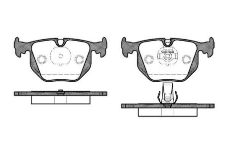 Колодки гальмівний диск. задн. (Remsa) BMW X5e53 X3e83 3e46 7e38 (P2813.20) WOKING P281320