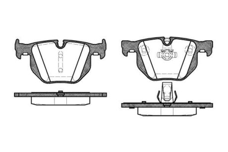 Колодки тормозные диск. задн. (Remsa) BMW 3e90, 5e60, X1e84, X6e71 (P2813.60) WOKING P281360