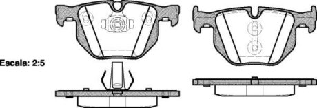 Колодки тормозные диск. задн. (Remsa) BMW X5 (E70), X6 (E71), X5 (F15), X6 (F16) (P2813.61) WOKING P281361