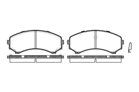 Колодки гальмівний диск. перед. (Remsa) Mitsubishi Grandis 2.0 03-,Mitsubishi Grandis 2.4 03- (P2963.00) WOKING P296300