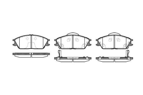 Колодки гальмівний диск. перед. (Remsa) Hyundai Getz 1.1 02-10,Hyundai Getz 1.3 02-10 (P3243.22) WOKING P324322