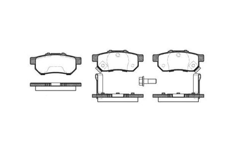 Колодки гальмівний диск. задн. (Remsa) Honda Jazz 02> 08> 15> / Civic 91>01 (P3333.52) WOKING P333352