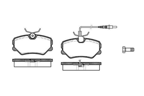 Тормозные колодки пер. 405 (92-99) (Girling) WOKING P3623.02