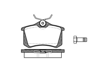 Колодки гальмівний диск. задн. (Remsa) VW GOLF VI (5K1) (08-12)/Audi A1 (15-) (P3633.01) WOKING P363301