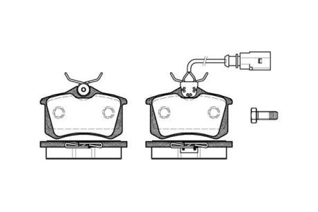 Колодки гальмівний диск. задн. (Remsa) Ford Mondeo iii 3.0 00-07,Vw Polo 1.2 01-12 (P3633.51) WOKING P363351