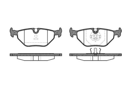 Гальмівні колодки зад. BMW 3(E36, E46)/5(E34)/7(E32) 86-06 (ATE) (123x43,6x16,7) WOKING P3653.00