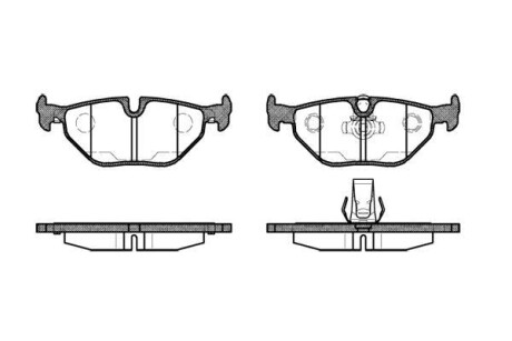 Тормозные колодки зад. BMW 5 (E39) 96-03 WOKING P3653.15