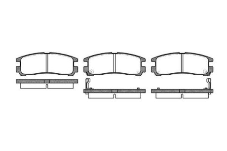 Колодки гальмівний диск. задн. (Remsa) Mitsubishi Galant 96>04, 04> (P3913.02) WOKING P391302