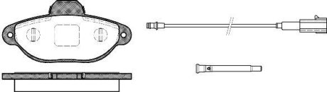 Колодки гальмівний диск. перед. (Remsa) Fiat 500 07>, Fiorino Qubo 08> (P5143.21) WOKING P514321