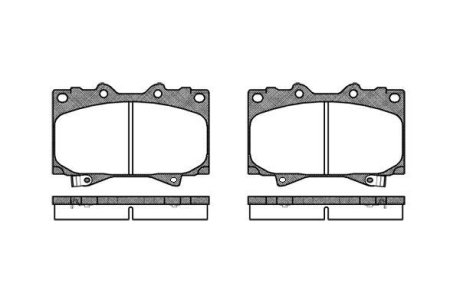 Колодки гальмівний диск. перед. (Remsa) Land Cruiser Prado (_J15_) (09-)/Mitsubishi Pajero IV (09-) (P6073.04) WOKING P607304