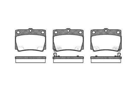 Колодки гальмівний диск. задн. (Remsa) Mitsubishi Pajero Sport I 98>08, II 08>15, III 15> (P6503.02) WOKING P650302