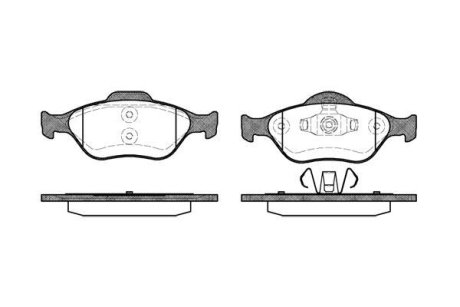 Колодки тормозные диск. перед. (Remsa) Ford Fiesta Fusion 02>08 / Mazda 2 03>07 (P6663.00) WOKING P666300