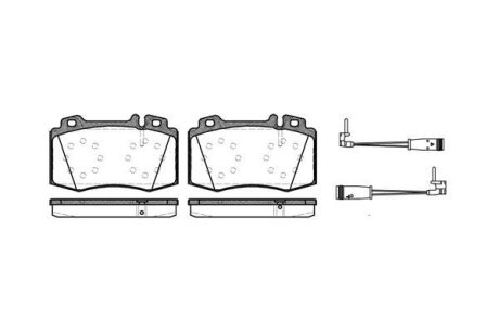 Колодки гальмівний диск. перед. (Remsa) MB C203 E211 S220 ML163 Brembo ver. (P6693.02) WOKING P669302