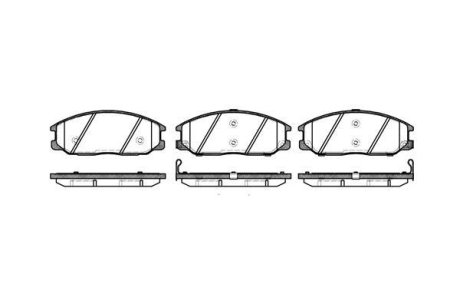 Колодки гальмівний диск. перед. (Remsa) Ssang Yong Rexton I, Action I, Kyron I / Hyundai Santa fe I (P6713.12) WOKING P671312