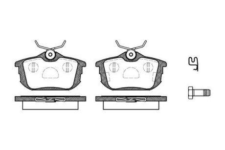 Колодки гальмівний диск. задн. (Remsa) Mitsubishi Colt 04>12 / Carisma Space Star 96>06 (P7053.12) WOKING P705312