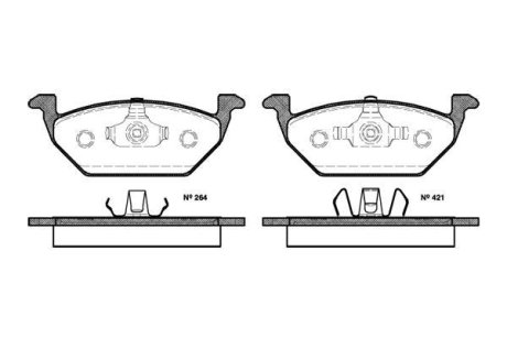 Колодки тормозные диск. перед. (Remsa) Audi A1 1.2 10-,Audi A1 1.4 10-,Audi A1 1.6 10- (P7333.20) WOKING P733320