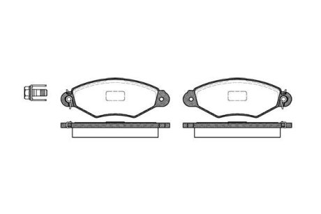 Колодки тормозные диск. перед. (Remsa) Citroen Xsara, Peugeot 206 206+ (P7433.00) WOKING P743300