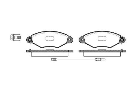 Колодки тормозные диск. перед. (Remsa) Nissan Kubistar 1.2 03-,Nissan Kubistar 1.2 03-09 (P7433.01) WOKING P743301