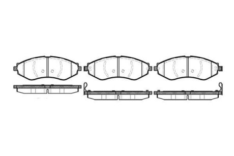 Колодки гальмівний диск. перед. (Remsa) Chevrolet Lacetti (05-) (P7453.22) WOKING P745322