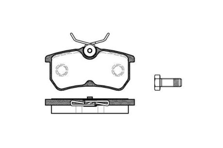 Колодки гальмівний диск. задн. (Remsa) Ford Fiesta 12> / Focus I (P7933.00) WOKING P793300