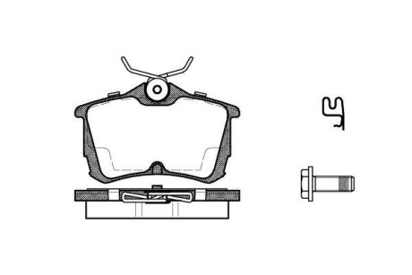 Колодки гальмівні диск. задн. (Remsa) Honda Accord vii 2.0 03-12,Honda Accord vii 2.2 03-12 (P7953.02) WOKING P795302