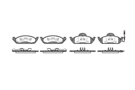 Тормозные колодки пер. MB M-Class (W163) 98-05 WOKING P7973.01