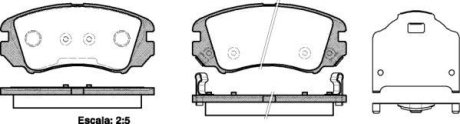 Колодки гальмівний диск. перед. (Remsa) Hyundai Nf v 2.0 05-10,Hyundai Nf v 3.3 05-10 (P8533.22) WOKING P853322