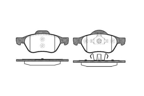 Колодки гальмівний диск. перед. (Remsa) Renault Megane II Scenic II Laguna II III (P8623.00) WOKING P862300