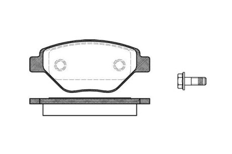 Колодки гальмівний диск. перед. (Remsa) Renault Megane ii 1.4 02-11,Renault Megane ii 1.4 03- (P8773.00) WOKING P877300