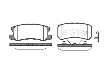 Колодки гальмівний диск. задн. (Remsa) Citroen C4 aircross 1.6 10-,Citroen C4 aircross 1.8 10- (P9033.02) WOKING P903302