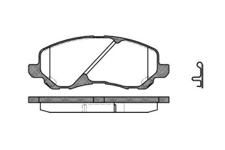 Колодки гальмівний диск. перед. (Remsa) Mitsubishi ASX 10> / Lancer X 08> / Grandis 04> (P9043.02) WOKING P904302